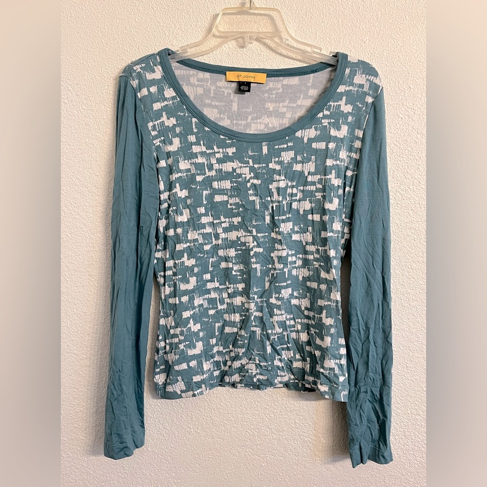 St. John Geometric Print Shirt